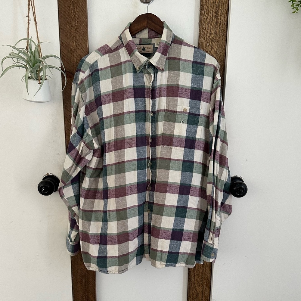 VTG 90s Northwest Territory Men’s XL Flannel Plaid Button Down Shirt
